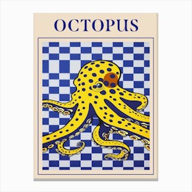 Octopus 2 Seafood Poster Canvas Print