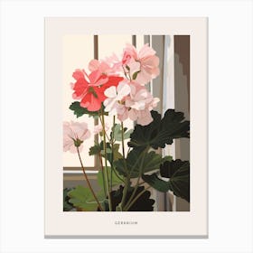 Flower Illustration Geranium 3 Poster Canvas Print