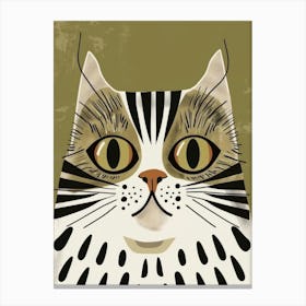 Striped Cat 16 Canvas Print