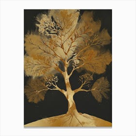 Gold Tree Canvas Print