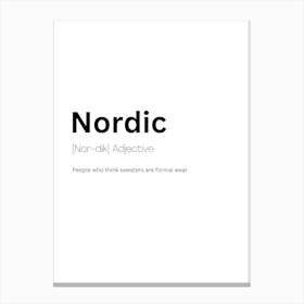 Nordic Definition Meaning Canvas Print