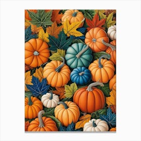 Autumn Pumpkins Canvas Print