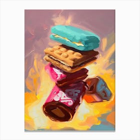 Smores Oil Painting 3 Canvas Print