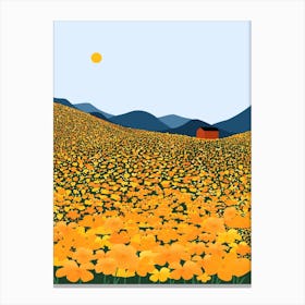 Yellow Poppy Meadow Canvas Print