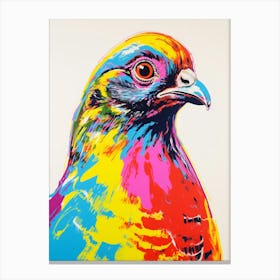 Andy Warhol Style Bird Grouse 4 Canvas Print