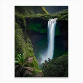 Manawaiopuna Falls, United States Realistic Photograph (3) Canvas Print