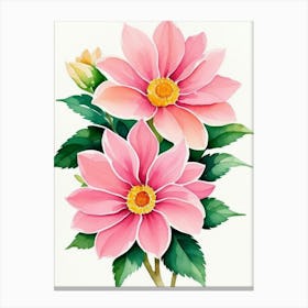 Pink Dahlia Canvas Print