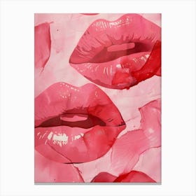 Kissing Lips 1 Canvas Print