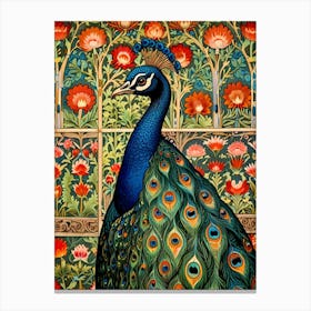 William Morris Peacock 7 Canvas Print