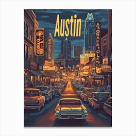 Aihrgdesign A Classic 1960s Travel Poster For Austin Showcasi 931d8e1a Ae8e 4848 Bf33 E457c860808b 2 Canvas Print