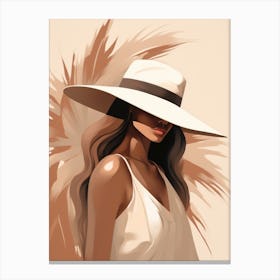 Woman In A Hat 11 Canvas Print