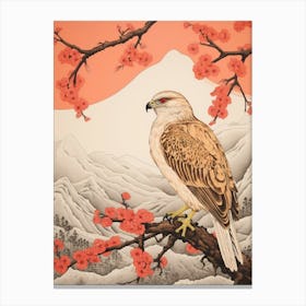 Bird Illustration Red Tailed Hawk 4 Canvas Print