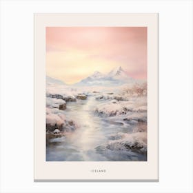 Dreamy Winter Painting Poster Iceland 4 Canvas Print