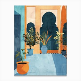 Mediterranean Courtyard 1 Canvas Print