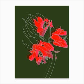 Red Lilies Canvas Print