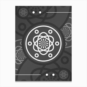 Abstract Geometric Glyph Array in White and Gray n.0028 Canvas Print