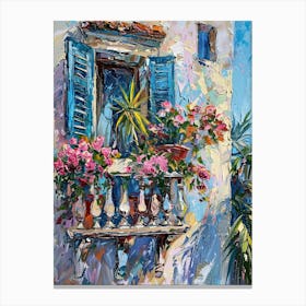 Balcony Painting In Dubrovnik 4 Canvas Print