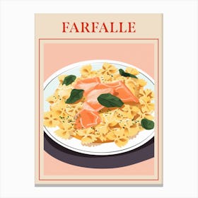 Farfalle Italian Pasta Poster Canvas Print