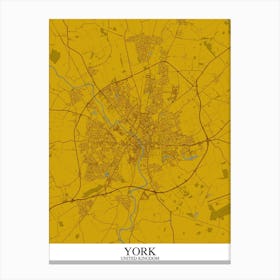 York Yellow Blue Canvas Print
