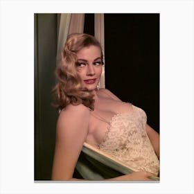 Swedish Actress Anita Ekberg Funny Canvas Print