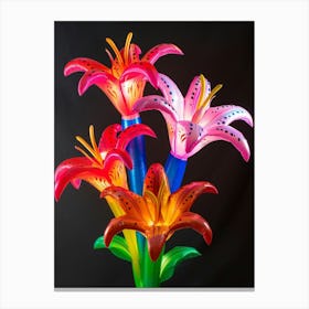 Bright Inflatable Flowers Gloriosa Lily 2 Canvas Print