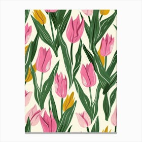 Pink Tulips 7 Canvas Print