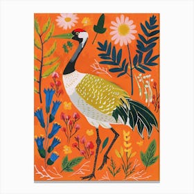 Spring Birds Crane 1 Canvas Print