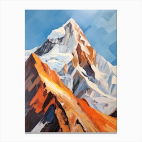 Aoraki Mount Cook New Zealand 1 Mountain Painting Canvas Print