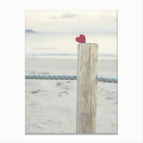 Heart On A Post Canvas Print