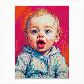 Baby With Blue Eyes Canvas Print