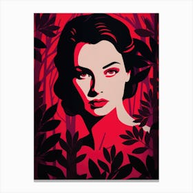 Girl In The Woods Canvas Print