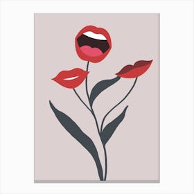 Singing Lips bloom Canvas Print
