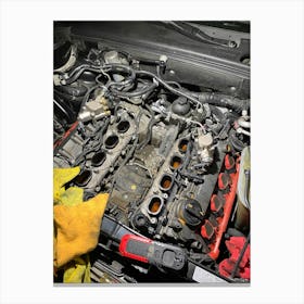 Audi s5 4.2l Engine Bay Canvas Print