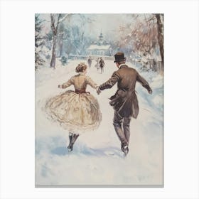 Winter Ice Skating Canvas Print