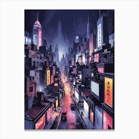 City At Night Canvas Print