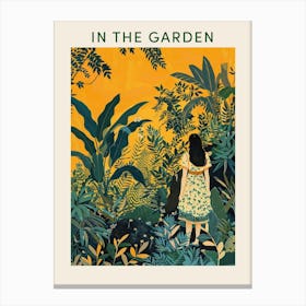 In The Garden Poster Yellow 2 Canvas Print