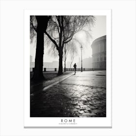 Poster Of Rome, Black And White Analogue Photograph 3 Canvas Print