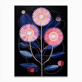 Asters 8 Hilma Af Klint Inspired Flower Illustration Canvas Print