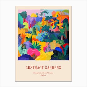 Colourful Gardens Birmingham Botanical Gardens 3 Red Poster Canvas Print