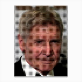 Harrison Ford In Style Dots Canvas Print