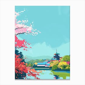 Uji Japan Colourful Illustration Canvas Print