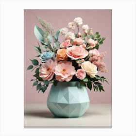 Floral Arrangement In A Vase Canvas Print