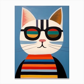 Little Cat 3 Wearing Sunglasses Canvas Print