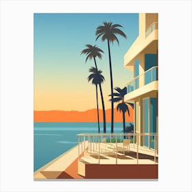 Malibu Beach California Abstract Orange Hues 1 Canvas Print
