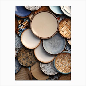 Collection Of Plates 6 Canvas Print