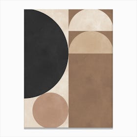 Geometric harmony in brown 5 Canvas Print