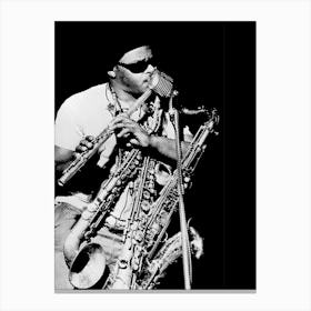 Rahsaan Roland Kirk Line Art Illustration Canvas Print