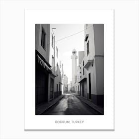 Poster Of Casablanca, Morocco, Photography In Black And White 3 Canvas Print