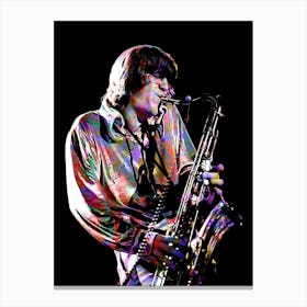 John Klemmer Saxophonist Colorful Canvas Print
