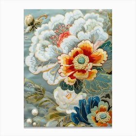 Chinese Floral Embroidery 8 Canvas Print